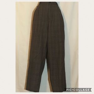 Brown Plaid Fundamental Things Dress Pants-Vintage